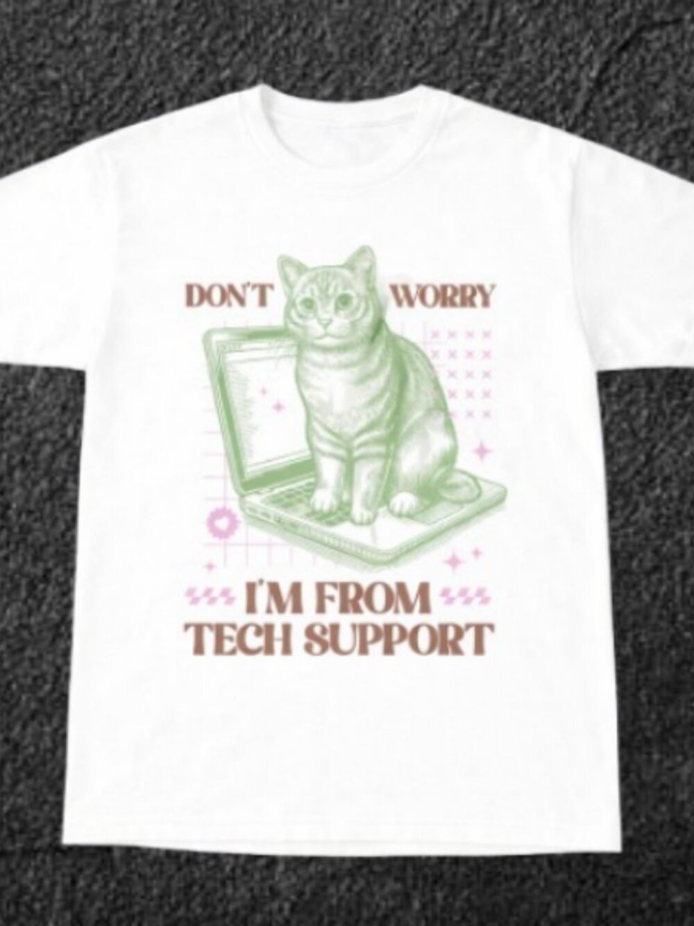 Don't Worry I'm From Tech Support Cat Shirt